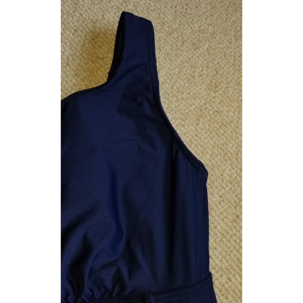 Womens Swim Dress-LANDS' END-'Deep Sea Navy' 'Tummy Control UPF 50'-16W - Picture 2 of 6
